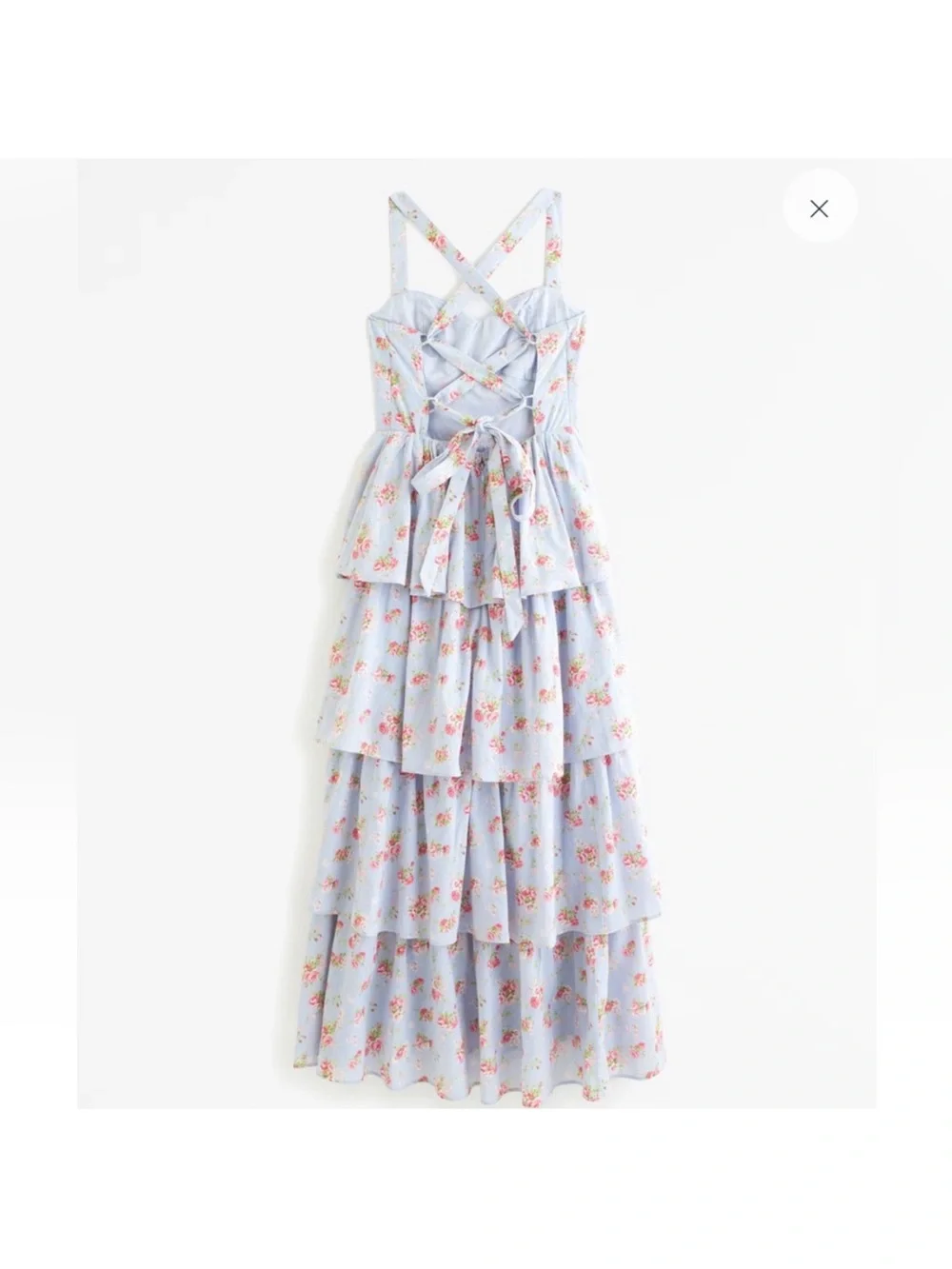 Abercrombie & Fitch Light Blue Floral Maxi Dress